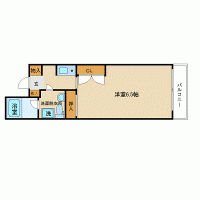 OneLife浜松カーサ【★24平米・バストイレ別】の物件間取り図