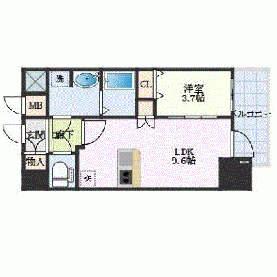 OneLife寺田町東ヴィアーレ【★1LDK・Wi-Fi対応・設備充実】の物件間取り図