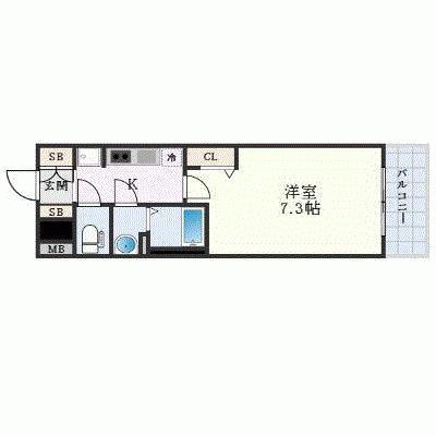 OneLife天王寺ノースイースト【★Wi-Fi対応・設備充実】の物件間取り図