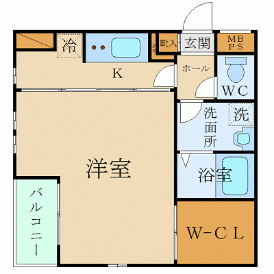 OneLife名取アムール【★浴室乾燥機・バストイレ別・2口コンロ】の物件間取り図
