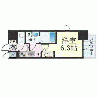 OneLife神戸ランドマーク【★駅近・設備充実物件】の間取り図