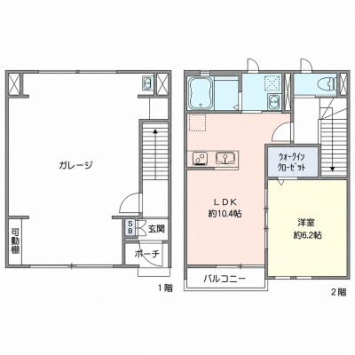 OneLife多賀城エスポワール【★1LDK・禁煙ルーム有・浴室乾燥機】の物件間取り図