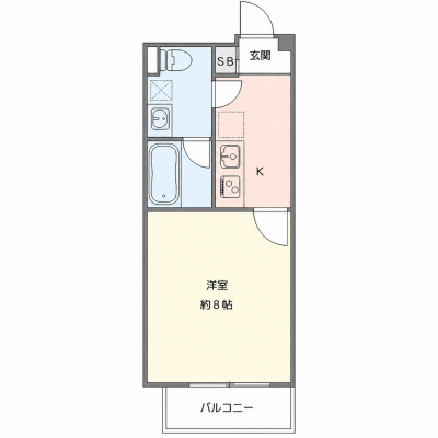 OneLife代々木上原コート【★独立洗面・浴室乾燥付！】の間取り図