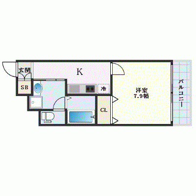 OneLife十三東アンプルール【★設備充実】の物件間取り図