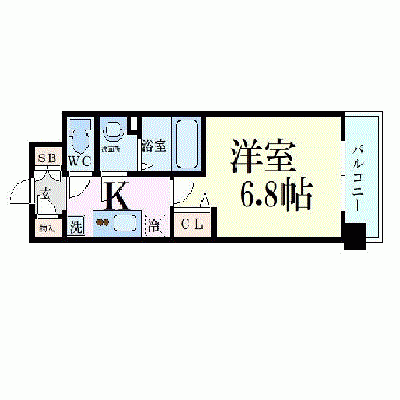 OneLife西三国【★南向き・バス・トイレ別・独立洗面台】の物件間取り図