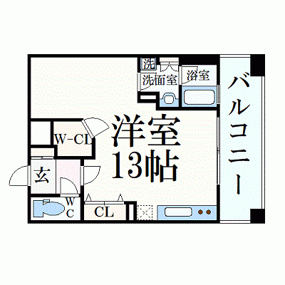OneLife三宮プレジール＜TYPE1＞【★オートロック・独立洗面台】の物件間取り図