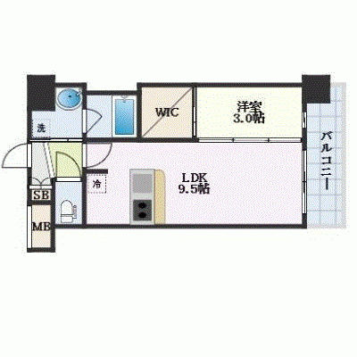 OneLife新大阪北グランデ＜TYPE2＞【★1LDK・Wi-Fi対応・設備充実】の物件間取り図
