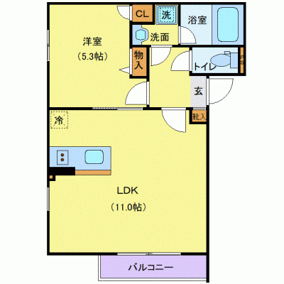 OneLife文京音羽North【★35平米・築浅物件！】の物件間取り図