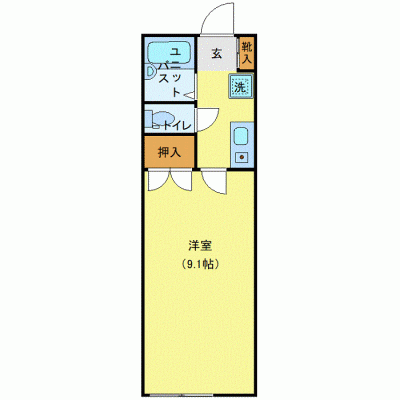 OneLife秋田グレースベター【★禁煙ルーム有・バストイレ別・温水洗浄便座】の物件間取り図