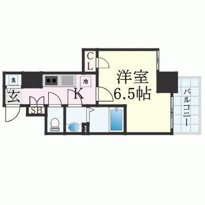 OneLife新大阪ザ・マーク＜TYPE1＞【★Wi-Fi対応・設備充実】の間取り図