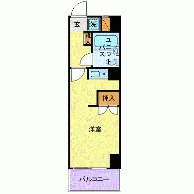 OneLife群馬新前橋駅前コート＜TYPE1＞【★23平米・新前橋駅 徒歩3分！】の物件間取り図