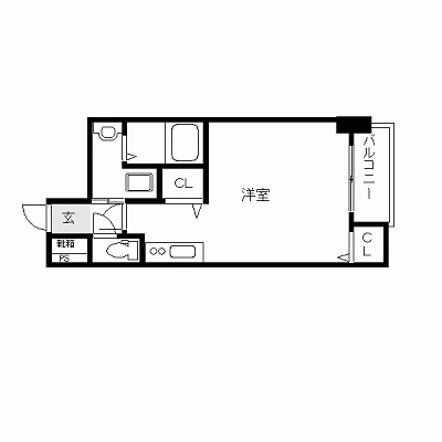 OneLife新神戸グランツ【★29平米・設備充実物件】の間取り図