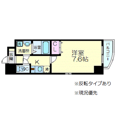 OneLife梅田レジデンス【★温水洗浄便座・浴室換気乾燥機・NET対応】の物件間取り図