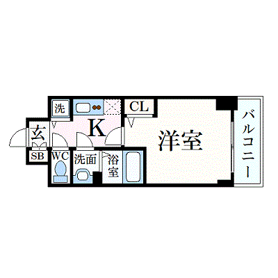 OneLife大阪天満宮南【★洗浄機能付便座・浴室乾燥機】の物件間取り図