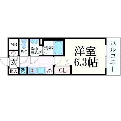 OneLife難波マジョリティ【★Wi-Fi対応・設備充実】の物件間取り図