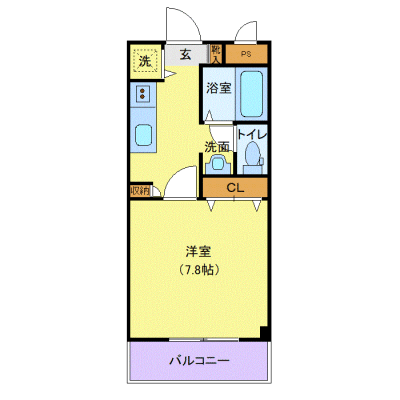 OneLife片柳NORTH【★洗浄機能付き便座・独立洗面付！】の物件間取り図
