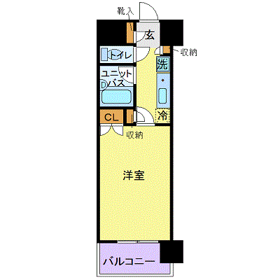 OneLife新潟SOUTHリエス【★オートロック・バストイレ別】の物件間取り図