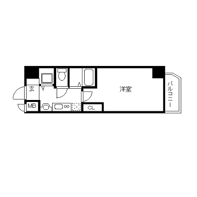 OneLife谷町四丁目レガーレ【★NET対応・洗浄機能付き便座・浴室乾燥機】の物件間取り図