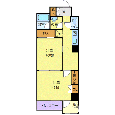 OneLife富山ライズ【★浴室乾燥機・バストイレ別・オートロック】の物件間取り図