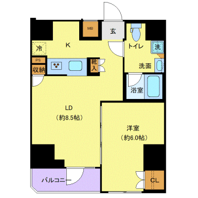 OneLife田端SOUTH【★1LDK・41平米・3口コンロ付！】の物件間取り図
