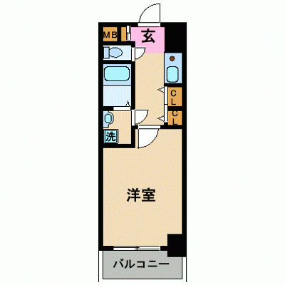 OneLife堺筋本町EAST【★NET対応・浴室乾燥機・独立洗面台】の物件間取り図