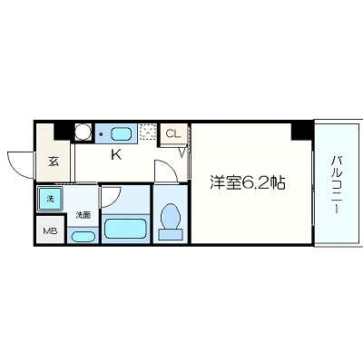 OneLife堺市前カーライル【★駅1分・NET対応】の物件間取り図