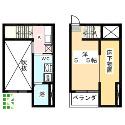 🚉名鉄常滑線「大同町駅」徒歩圏内✨ネット無料💻床下ロフト付き！落ち着いた住環境で暮らしやすさ抜群🌟の物件間取り図