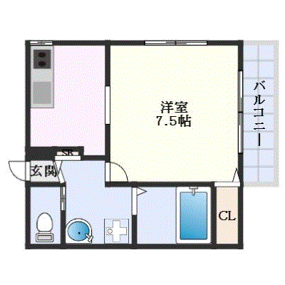 OneLife石橋北シャンス【★設備充実】の物件間取り図