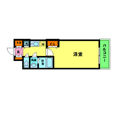 OneLife江坂アジュール【★NET対応】の間取り図