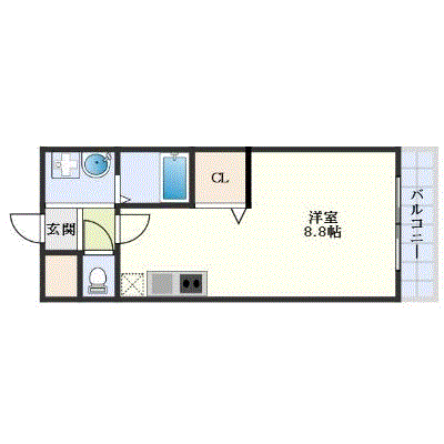 OneLife江坂駅北フェール【★設備充実】の物件間取り図