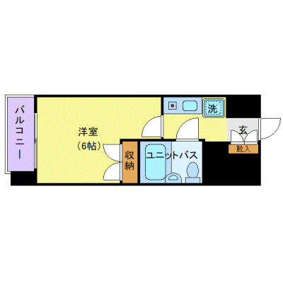 OneLife甲府グローリー【★オートロック・3点ユニットバスタイプ】の物件間取り図