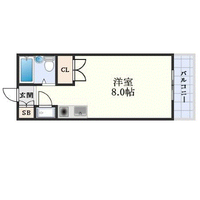 OneLife江坂西トウメイ【★Wi-Fi・オートロック・駅近】の間取り図