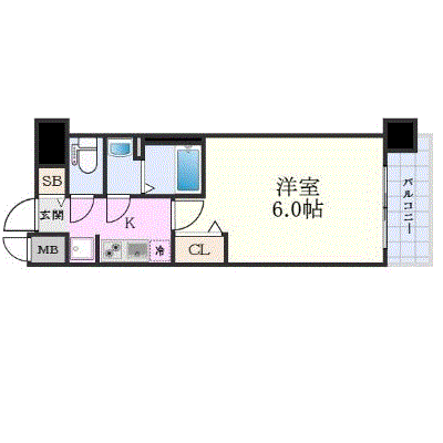 OneLife江坂クォーレ【★Wi-Fi対応・設備充実】の間取り図