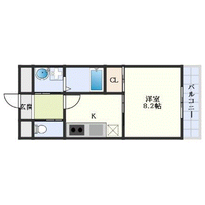 OneLife高槻ビエント【★設備充実】の間取り図