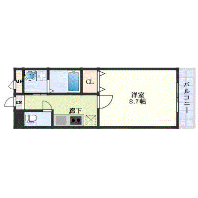 OneLifeJR茨木北クラージュ【★設備充実】の物件間取り図