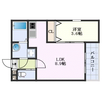 OneLife寝屋川西グレイス【★Wi-Fi・1LDK・設備充実】の物件間取り図