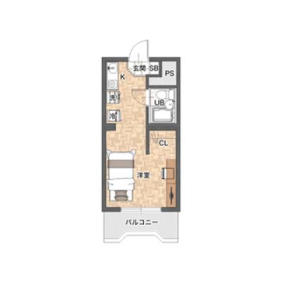 駐車場無料★レントライフマンスリー松本市信州大学病院南A-1の物件間取り図