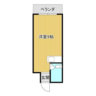 【嘉数マンション１R】敷地内駐車場1台無料★乗用車駐車可能★一人暮らしにおすすめの物件間取り図