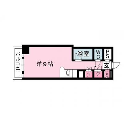 【ステーションハイツ八幡307号】★八幡駅徒歩圏内★オートロック★駐車場あり★寝具付き★の物件間取り図