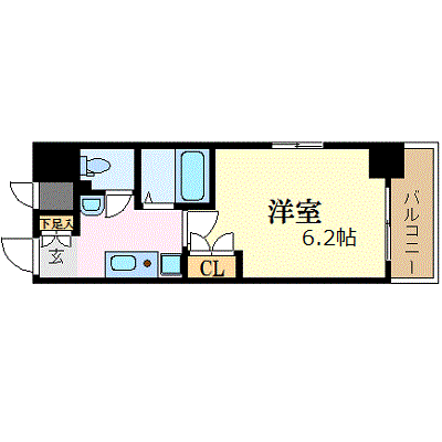 マンスリーリブマックス難波駅前■【駅1分・NET対応】≪スタンダードシリーズ≫の物件間取り図