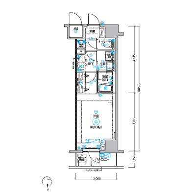 マンスリーステージ竹ノ塚 の物件間取り図