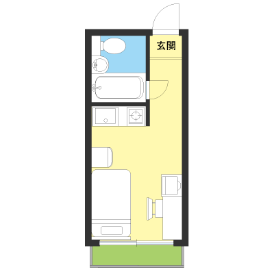 【マンスリー綱島２】≪2025.8月内装リニューアル！≫の物件間取り図