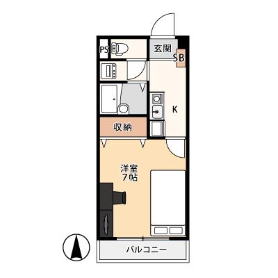 レントライフマンスリー佐久岩村田駅西 Bの物件間取り図