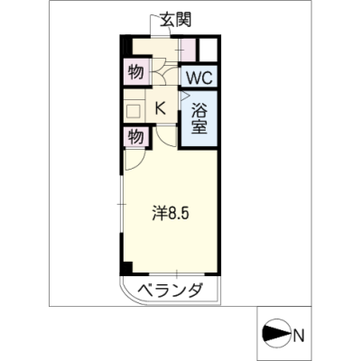 アルDEスリー御器所　6Cの間取り図