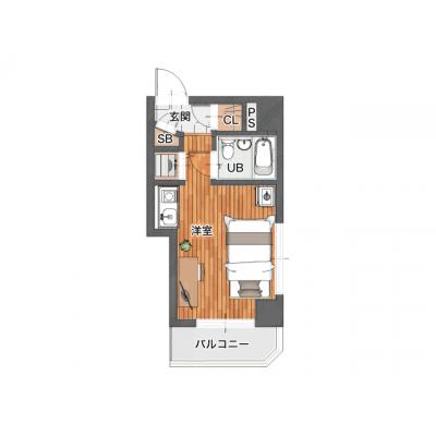 レントライフマンスリー 横浜反町公園　B【契約・事務手数料無料！】の物件間取り図