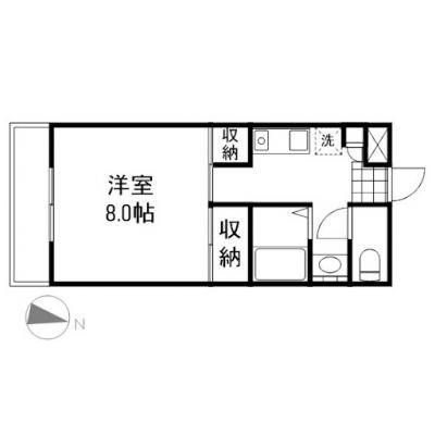 マンスリーマンション駅西本町【インターネット無料・追加料金なし、嬉しい独立洗面台付き】の物件間取り図