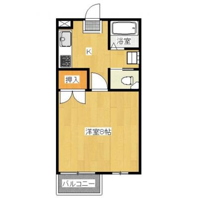【期間限定9/1～9/30予約】清掃料割引サービス 元今泉高橋コーポ第5　宇都宮駅東口徒歩１２分　LRTでも車通勤にも（駐車場付き）の物件間取り図