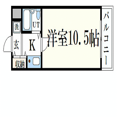OneLife姫路ダイアパレス【★オートロック・3点ユニットバスタイプ】の物件間取り図