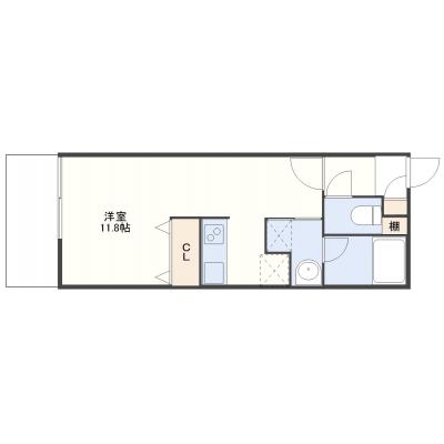 コルサントステイ諏訪神社Ⅱ806号室の物件間取り図