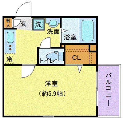 OneLife大宮桜木町WEST【★独立洗面・浴室乾燥付！】の物件間取り図